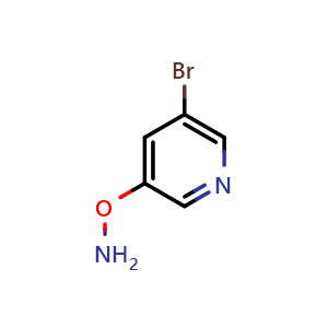 Chemical structure of O-(5-Bromo-3-pyridyl)hydroxylamine , CAS 1289086-81-2, AChemBlock V149565
