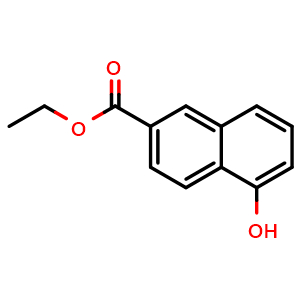 Chemical structure of Ethyl 5-Hydroxy-2-naphthoate , CAS 1041333-71-4, AChemBlock V149584