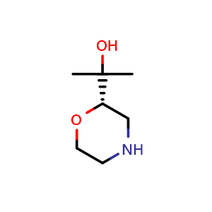 Chemical structure of (S)-2-(2-Morpholinyl)-2-propanol , CAS 1439373-50-8, AChemBlock V149593