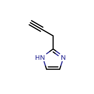 Chemical structure of 2-(2-Propynyl)imidazole , CAS 2228371-02-4, AChemBlock V149611