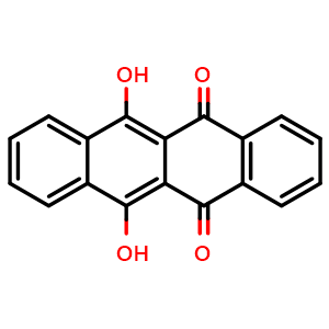 Chemical structure of 6,11-Dihydroxytetracene-5,12-dione , CAS 1785-52-0, AChemBlock V149619