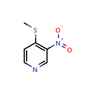 Chemical structure of 4-(Methylthio)-3-nitropyridine , CAS 38240-32-3, AChemBlock V149639