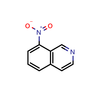 Chemical structure of 8-Nitroisoquinoline , CAS 7473-12-3, AChemBlock V149644