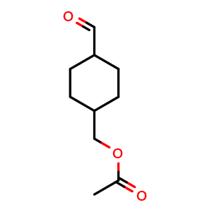 Chemical structure of (4-Formylcyclohexyl)methyl Acetate , CAS 141397-12-8, AChemBlock V149656
