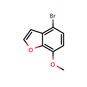 Chemical structure of 4-Bromo-7-methoxybenzofuran , CAS 1258960-00-7, AChemBlock V149657