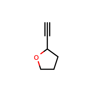 Chemical structure of 2-Ethynyloxolane , CAS 76928-54-6, AChemBlock V149673