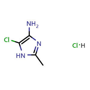 Chemical structure of 4-Amino-5-chloro-2-methylimidazole Hydrochloride , AChemBlock V149724