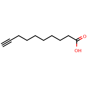 Chemical structure of 9-Decynoic Acid , CAS 1642-49-5, AChemBlock V149734