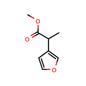 Chemical structure of Methyl 2-(3-Furyl)propanoate , CAS 1343581-74-7, AChemBlock V149743