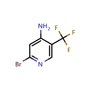 Chemical structure of 2-Bromo-5-(trifluoromethyl)pyridin-4-amine , CAS 1417649-45-6, AChemBlock V149775