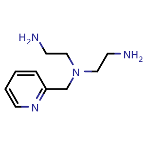 Chemical structure of N1-(2-Aminoethyl)-N1-(2-pyridylmethyl)-1,2-ethanediamine , CAS 96313-89-2, AChemBlock V149803