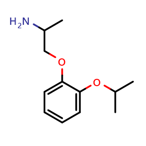 Chemical structure of 1-(2-Isopropoxyphenoxy)-2-propanamine , CAS 1824369-50-7, AChemBlock V149817