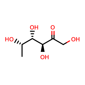 Chemical structure of 6-deoxy-L-psicose , CAS 3616-21-5, AChemBlock V149834