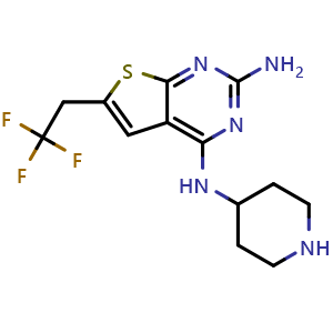 N4-(4-Piperidyl)-6-(2,2,2-trifluoroethyl)thieno[2,3-d]pyrimidine-2,4-diamine
