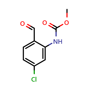 Chemical structure of Methyl (5-Chloro-2-formylphenyl)carbamate , CAS 1822376-32-8, AChemBlock V149893