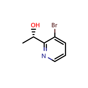 Chemical structure of (S)-1-(3-Bromo-2-pyridyl)ethanol , CAS 317845-81-1, AChemBlock V149950