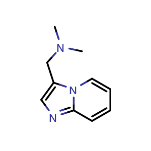 Chemical structure of 1-(Imidazo[1,2-a]pyridin-3-yl)-N,N-dimethylmethanamine , CAS 2717-95-5, AChemBlock V149954