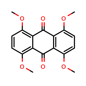 Chemical structure of 1,4,5,8-Tetramethoxyanthraquinone , CAS 63229-37-8, AChemBlock V149995