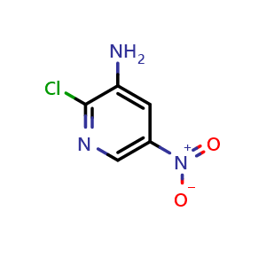Chemical structure of 3-Amino-2-chloro-5-nitropyridine , CAS 1501531-60-7, AChemBlock V150027