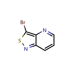 Chemical structure of 3-Bromoisothiazolo[4,3-b]pyridine , CAS 42242-14-8, AChemBlock V150036