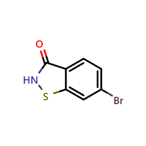 Chemical structure of 6-Bromobenzisothiazol-3(2H)-one , CAS 1427079-44-4, AChemBlock V150040