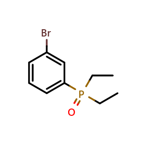 Chemical structure of (3-Bromophenyl)diethylphosphine Oxide , CAS 2166954-14-7, AChemBlock V150050