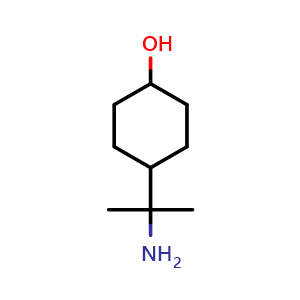 Chemical structure of 4-(2-Amino-2-propyl)cyclohexanol , CAS 1202007-09-7, AChemBlock V150081