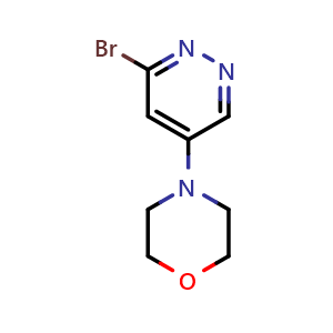 Chemical structure of 4-(6-Bromo-4-pyridazinyl)morpholine , CAS 1619989-47-7, AChemBlock V150094
