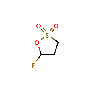 Chemical structure of 5-Fluoro-1,2-oxathiolane 2,2-Dioxide , CAS 946078-69-9, AChemBlock V150133