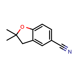 Chemical structure of 2,2-Dimethyl-2,3-dihydrobenzofuran-5-carbonitrile , CAS 903556-72-9, AChemBlock V150138