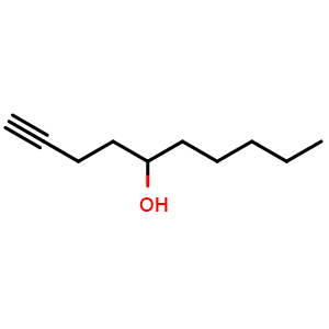 Chemical structure of 1-Decyn-5-ol , CAS 55183-26-1, AChemBlock V150139