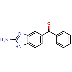 Chemical structure of 2-Amino-5-benzoylbenzimidazole , CAS 52329-60-9, AChemBlock V150140