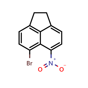 Chemical structure of 5-Bromo-6-nitro-1,2-dihydroacenaphthylene , CAS 4889-63-8, AChemBlock V150162
