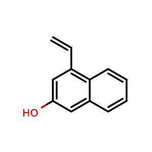 Chemical structure of 4-Vinyl-2-naphthol , AChemBlock V150176