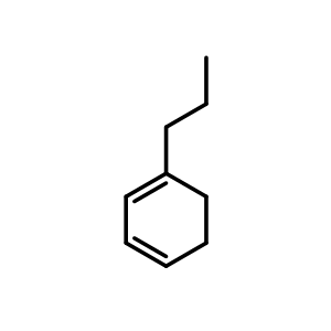 Chemical structure of 1-Propyl-1,3-cyclohexadiene , CAS 24511-31-7, AChemBlock V150179