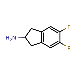 Chemical structure of 2-Amino-5,6-difluoroindane , CAS 173998-68-0, AChemBlock V150188