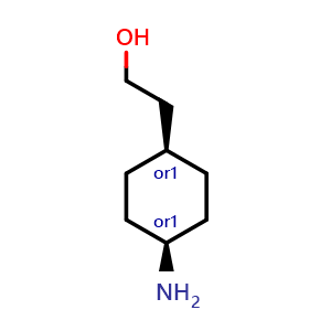 Chemical structure of 2-(cis-4-Aminocyclohexyl)ethanol , CAS 1508307-49-0, AChemBlock V150202