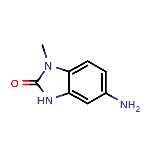Chemical structure of 5-Amino-1-methylbenzimidazol-2(3H)-one , CAS 54732-89-7, AChemBlock V150204