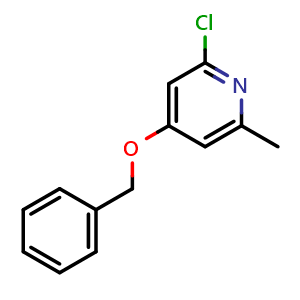 Chemical structure of 4-(Benzyloxy)-2-chloro-6-methylpyridine , AChemBlock V150262
