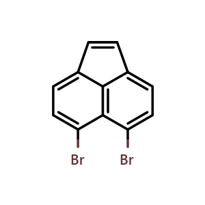 Chemical structure of 5,6-Dibromoacenaphthylene , CAS 13577-23-6, AChemBlock V150292