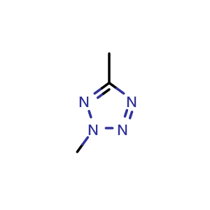 Chemical structure of 2,5-Dimethyl-2H-tetrazole , CAS 4135-93-7, AChemBlock V150293