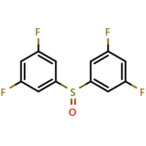 Chemical structure of Bis(3,5-difluorophenyl)sulfoxide , CAS 2055858-27-8, AChemBlock V150299