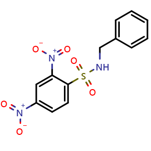 Chemical structure of N-Benzyl-2,4-dinitrobenzenesulfonamide , CAS 57620-22-1, AChemBlock V150304