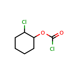 Chemical structure of 2-Chlorocyclohexyl Chloroformate , CAS 85661-27-4, AChemBlock V150328