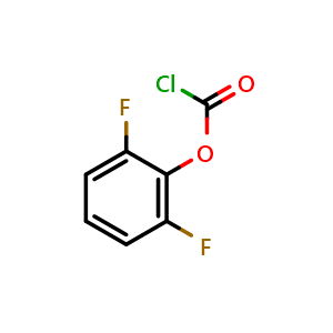 Chemical structure of 2,6-Difluorophenyl Chloroformate , CAS 1516039-72-7, AChemBlock V150329