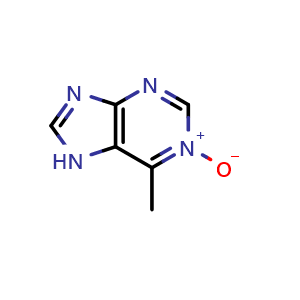 Chemical structure of 6-Methyl-7H-purine 1-Oxide , CAS 28199-56-6, AChemBlock V150332