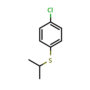 Chemical structure of 1-Chloro-4-(isopropylthio)benzene , CAS 7205-62-1, AChemBlock V150357