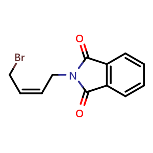 Chemical structure of (Z)-2-(4-Bromo-2-buten-1-yl)-1,3-isoindolinedione , CAS 185912-16-7, AChemBlock V150369