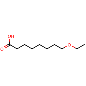Chemical structure of 8-Ethoxyoctanoic Acid , CAS 677032-42-7, AChemBlock V150387
