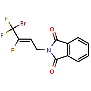 Chemical structure of (Z)-2-(4-Bromo-3,4,4-trifluoro-2-butenyl)isoindoline-1,3-dione , CAS 2584947-84-0, AChemBlock V150401